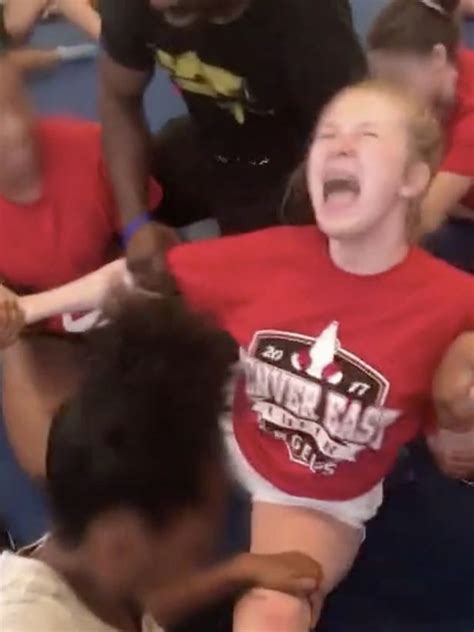 School Cheerleader Screams In Pain As She S Forced Into Doing Splits By