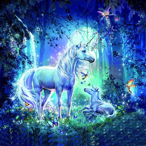 Magical Forest Unicorn Pictures 5d Diy Diamond Painting Cross Stitch