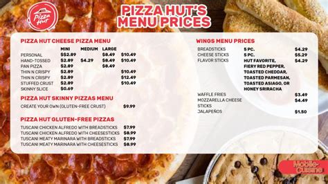 Pizza Hut Menu Prices Save Money W Meal Deals