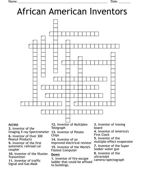 Inventors Word Search