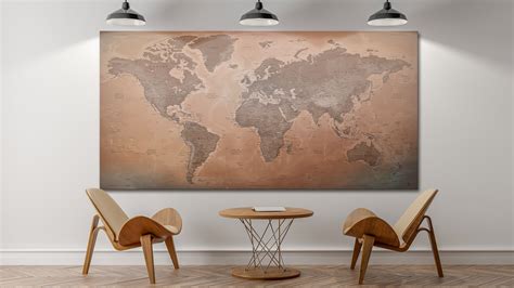 Purchase Of A Beautiful World Map As A Board Original Map