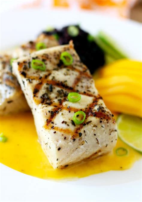 2 mangoes, peeled, pitted and chopped (about 1 cup) juice and zest of 1 lime. Grilled Mahi Mahi with Mango Lime Butter Sauce | Lemon ...