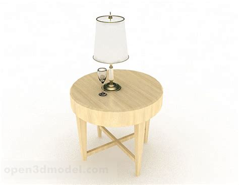 Yellow Wooden Tea Table Free 3d Model Max Open3dmodel
