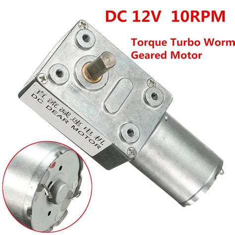 Dc 12v 5rpm Reversible High Torque Turbo Worm Geared Motor Dc Motor