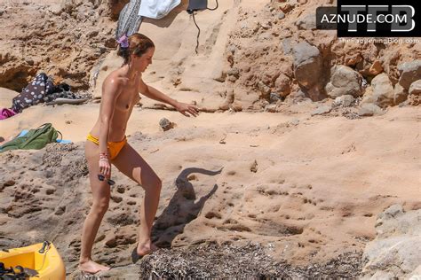 Emma Watson Sexy Seen Seen Flaunting Her Nude Tits Wearing A Yellow Bikini In Ibiza Aznude