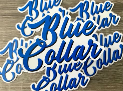Blue Collar Sticker Weatherproof Vinyl Lineman Hard Hat Etsy