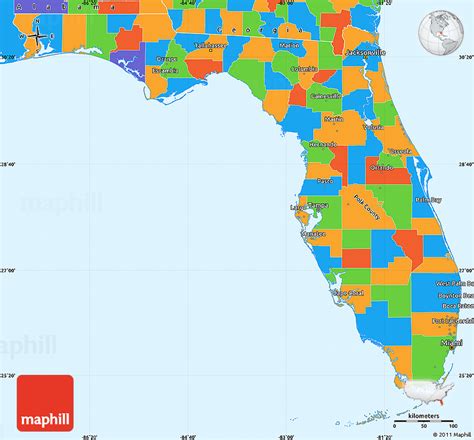Political Map Of Florida Map Vectorcampus Map