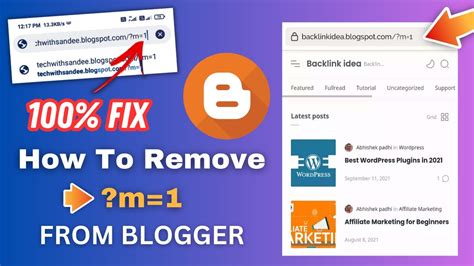 How To Remove M1 In Blogger Blogger M1 Problem Fix Blogger Url
