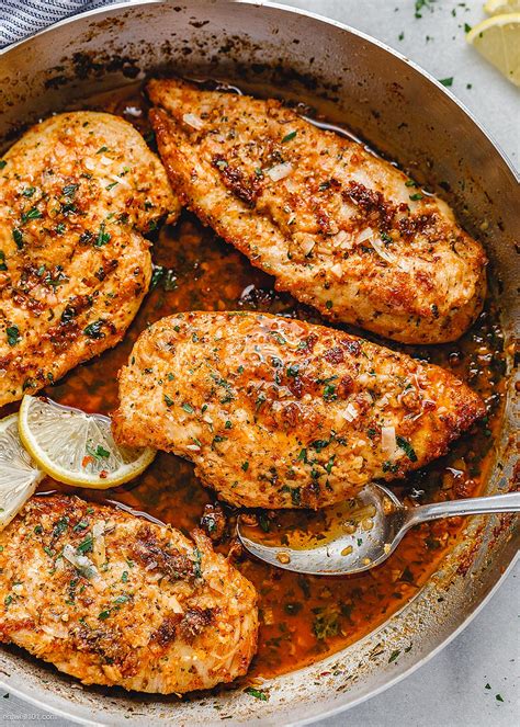 All on the one pan? Parmesan Chicken in Lemon Garlic Butter Sauce Recipe ...