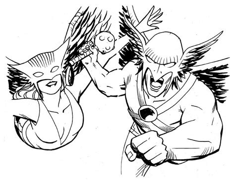 Hawkman And Hawkgirl 776×600 Drawing Superheroes Comic