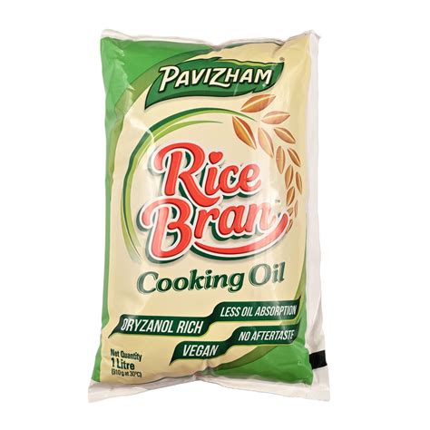 Pavizham Rice Bran Cooking Oil Rice Bran Oil Pouch 1 L Brandbox