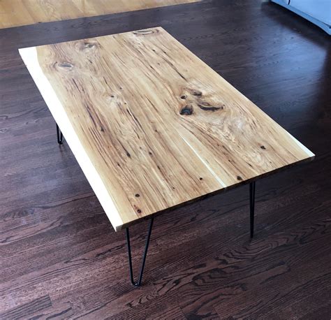 42w x 21d x 18h. Coffee Table Hickory Hardwood Coffee Table Rustic Coffee ...