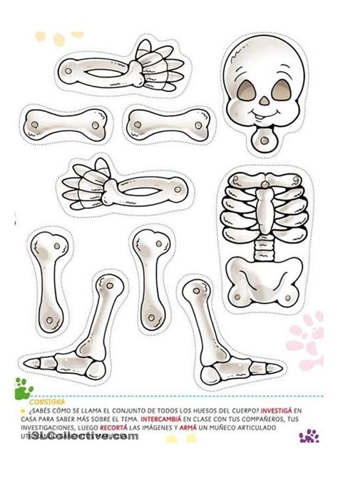 Printable Skeleton Craft Coloring Page Crafts And Worksheets For