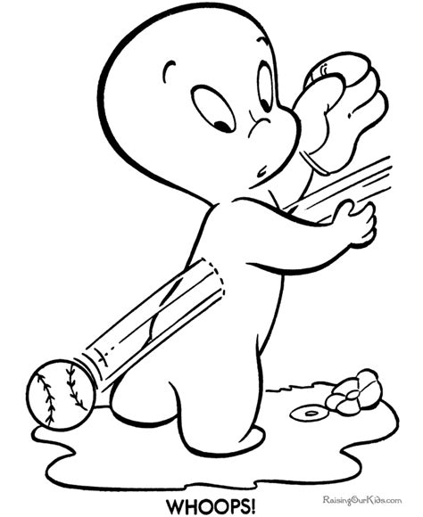 Download Simple Ghost Coloring Pages