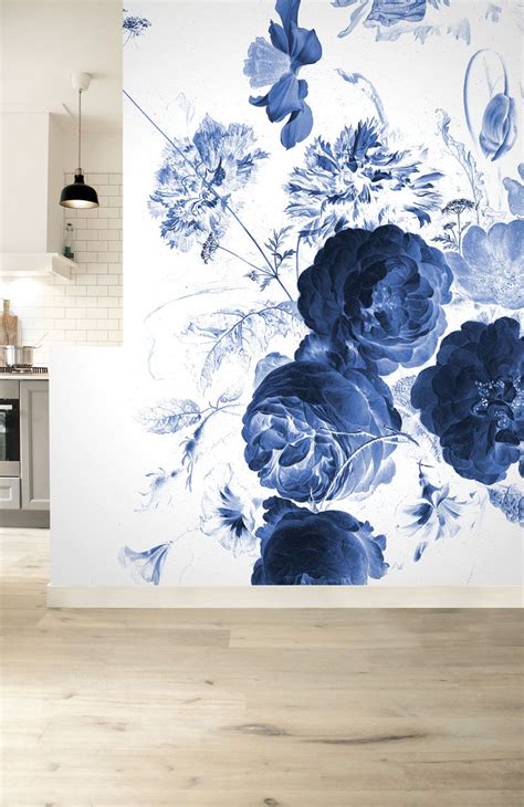 Here are only the best royal blue wallpapers. Royal Blue Flowers Wall Murals - 8 Sheets - KEK Amsterdam ...