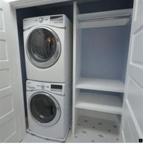 These dimensions vary by manufacturer, but are typically 27 inches wide and up to 80 inches tall. ^^Read information on stackable washer and dryer ...