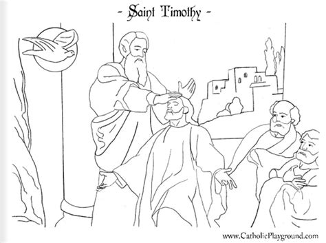 Most relevant best selling latest uploads. St. Timothy coloring page: January 26th - Catholic Playground