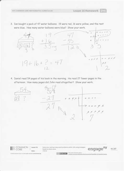 9/11/14 © 2014 common core, inc. Eureka Math Grade 5 Module 4 Lesson 16 Answer Key