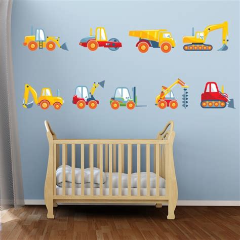 Check spelling or type a new query. Digger Truck Wall Sticker Set Construction Wall Decal Boys Room Nursery Decor - Kids & Children