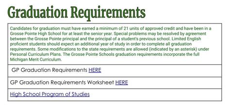 Counseling Graduation Requirements