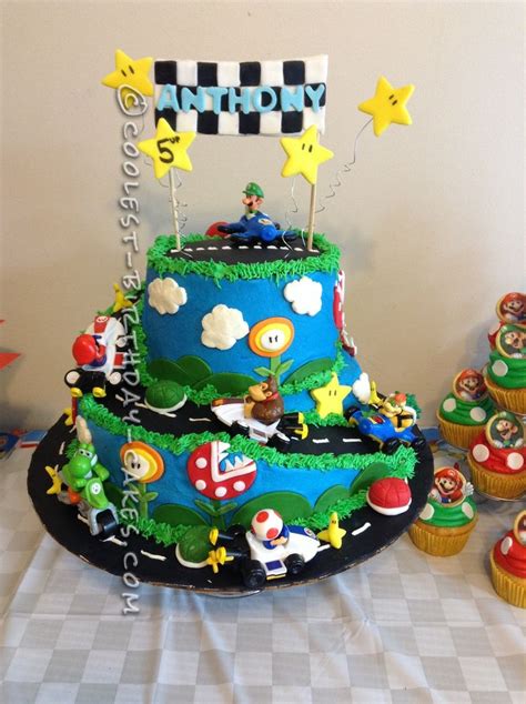 There are many fun super mario birthday cakes for this party theme. Coolest Mario Kart Wii Birthday Cake | Mario birthday cake ...