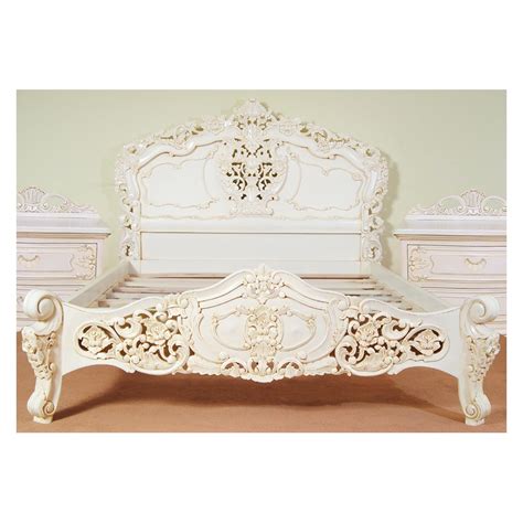 Der optische traum in jedem zimmer! Weiss rokoko barock Bett 140x200 cm - LIVETIME.pl