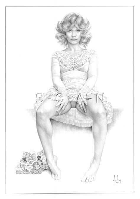 Vintage Nude French Postcard Alain Gourdon Aslan Berthe Up Skirt My