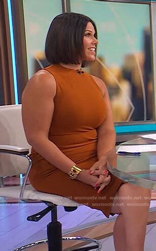 WornOnTV Dana Jacobsons Orange Sleeveless Dress On CBS Saturday