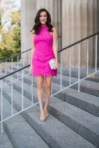 Pink Lace Dress Baubles To Bubbles A Cincinnati Fashion Blog