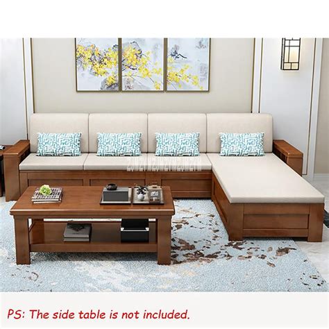 Wooden street presents impressive range of home furnishings to reflect your style statement. Living Room Solid Wood Sofa Combination Dual Purpose ...