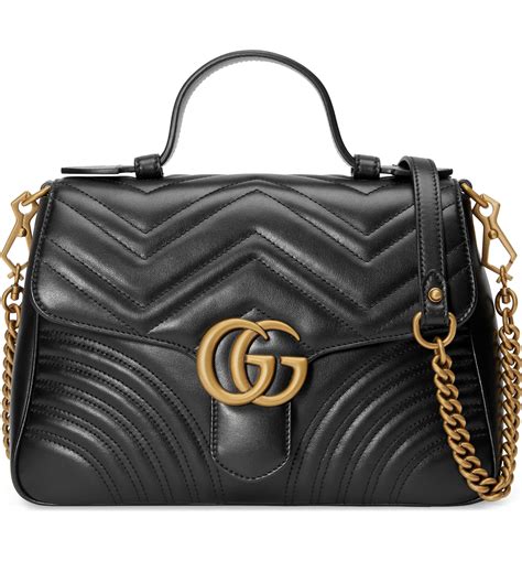 Gucci Small Gg Marmont 20 Matelassé Leather Top Handle Bag Nordstrom