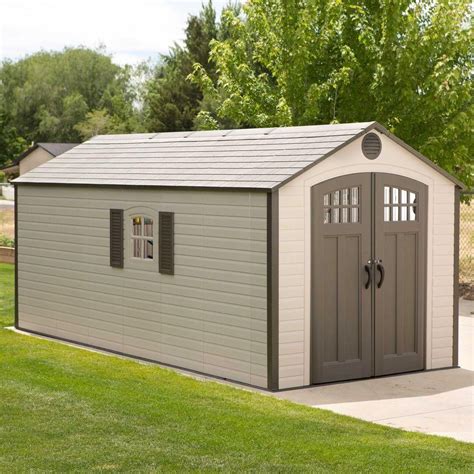 This is going to cost me about $4,000 to buy a shed or buy a shed kit, not including shipping. Lifetime 8 ft. x 17.5 ft. Plastic Storage Shed-60121 - The Home Depot | Outdoor storage sheds ...