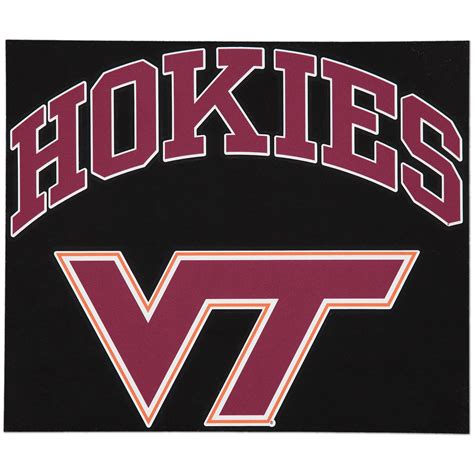 Virginia Tech Hokies 12 X 12 Arched Logo Decal