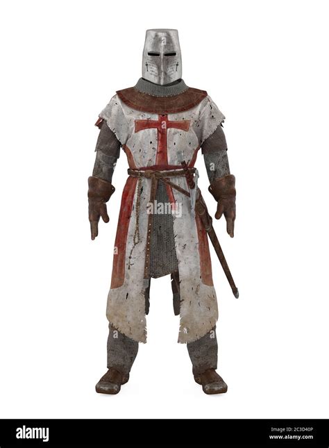 Templar Knight Armor Isolated Stock Photo Alamy