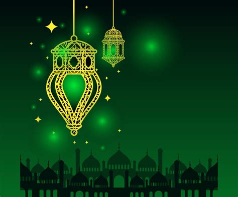 Arabic Islamic Lantern Ramadan Kareem Eid Mubarak Background