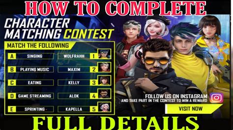 Belakangan ini istilah booyah menjadi populer di kalangan gamer khususnya penggemar game free fire (ff), namun apakah kamu tahu apa arti booyah? Character Matching Contest Full Details In Bengali / Free ...