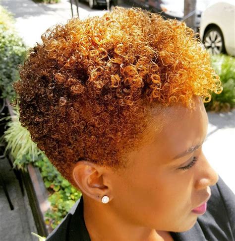 Short Golden Blonde Natural Hairstyle Tapered Natural Hair Hairstyles For Afro Hair Short