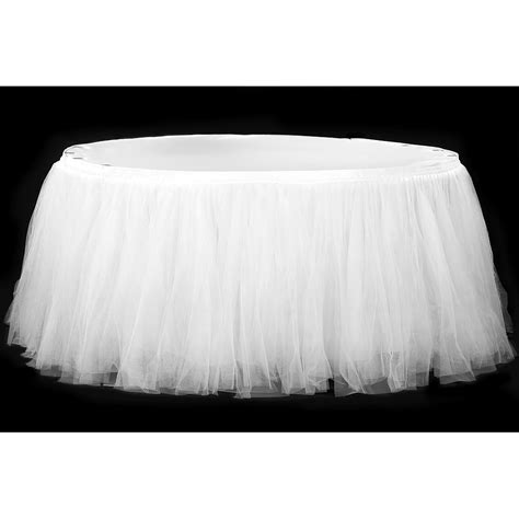 Tulle Tutu 21ft Table Skirt White Cv Linens