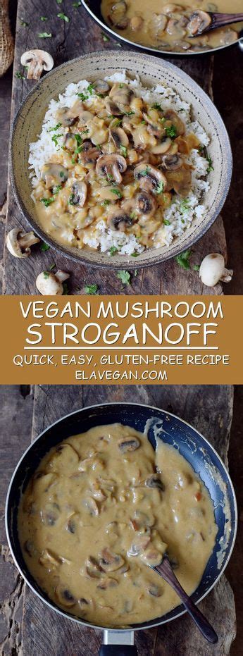 What is vegan mushroom stroganoff? Vegan Mushroom Stroganoff with rice! This gluten-free dish ...