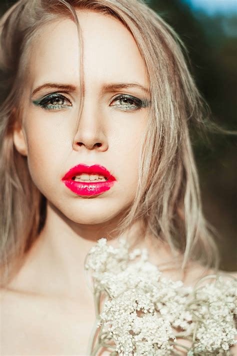 Bezplatný Obrázok Rúž žena Foto Model Blond Vlasy Móda Tvár