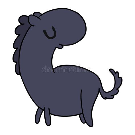Cartoon Kawaii Of A Cute Horse Stock Vector Illustration Of Quirky