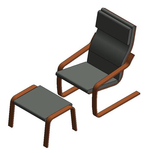 Armchair With Footrest In Autocad Cad Download 72 Kb Bibliocad