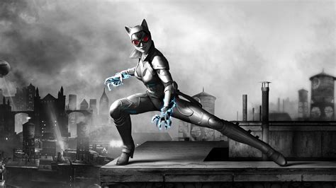 Arkham city (video game 2011). Wallpaper : black, digital art, video games, monochrome ...