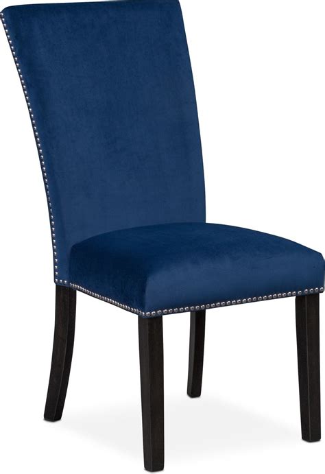 The right dining room chairs can not only help ensure ambience but provide a comfortable place for everyone to sit during long meals, engaging conversations and evenings of fun. Artemis Upholstered Dining Chair (With images) | Blue ...