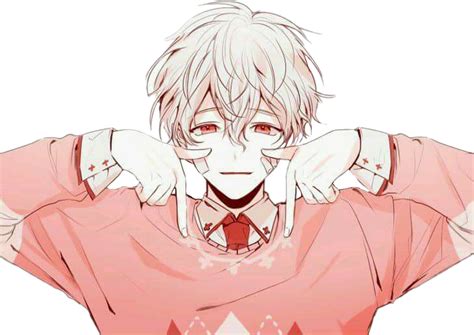 Image of 42 impressive anime boy with hoodie and headphones how to draw. Animeboy Anime Boy Hot Red Eyes Pink Hoodie White Hair