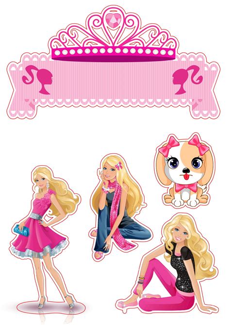 Result Images Of Topo De Bolo Da Barbie Para Imprimir Png Image The