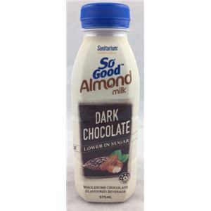 Okay, but is almond milk actually good for you? 375ML SO GOOD ALMOND MILK DARK CHOCOLATE