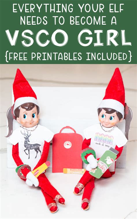 We love the mission of the elf: VSCO Elf on the Shelf Printables - Turn your Elf into a ...