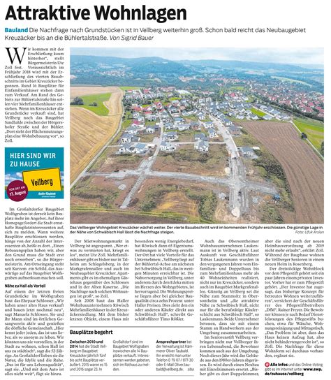 Haller tagblatt bestellen & weihnachstgeld sichern! Presse - Röwisch Wohnbau Immobilien - Wir kümmern uns.