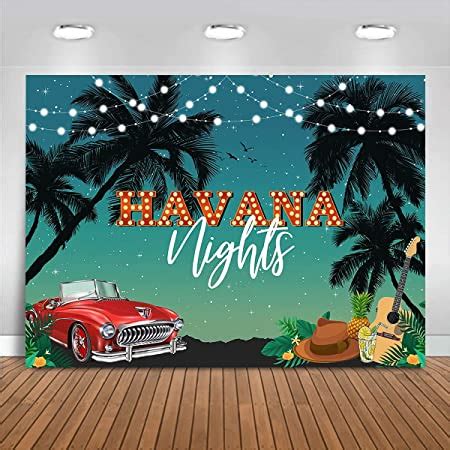 Amazon Com Sensfun Havana Nights Backdrop Tropical Palm Tree Summer Sunset Hawaiian Seaside